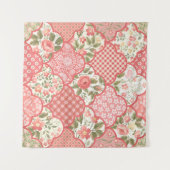 Tenture motif de patchwork floral sans couture avec des ro (Devant (Horizontal))