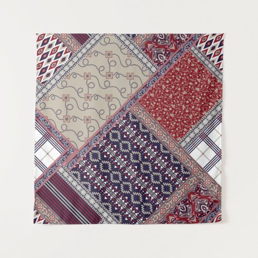 Tenture Motif de patchwork sans couture sur patchwork mari (Devant (Horizontal))