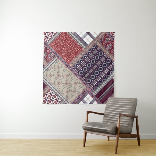 Tenture Motif de patchwork sans couture sur patchwork mari (En situation)