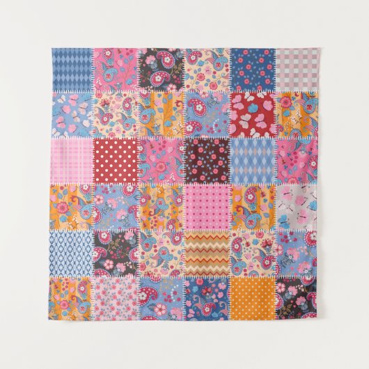 Tenture Motif de patchwork transparent (Devant)