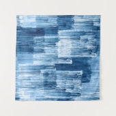 Tenture Motif de peinture Abstrait bleu (Devant (Horizontal))