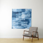 Tenture Motif de peinture Abstrait bleu (En situation (horizontale))