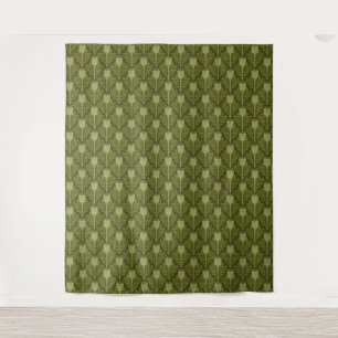 Tenture Motif de plante verte sereine pour décoration mode