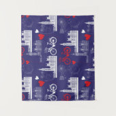 Tenture Motif de points de repère de Londres (Devant)