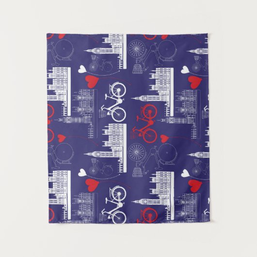 Tenture Motif de points de repère de Londres (Devant)