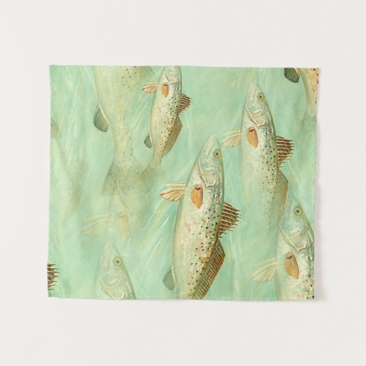 Tenture Motif de poisson basse (Devant (Horizontal))