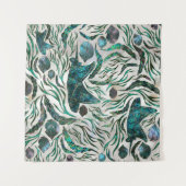 Tenture Motif de poisson stingray et squelette Abalone (Devant (Horizontal))