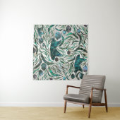 Tenture Motif de poisson stingray et squelette Abalone (En situation (horizontale))