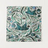 Tenture Motif de poisson stingray et squelette Abalone (Devant)