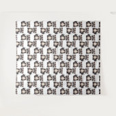Tenture Motif de Raton Laveur Design Blanc (Devant (Horizontal))
