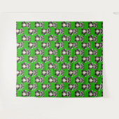 Tenture Motif de Raton Laveur Vert  (Devant (Horizontal))