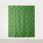 Tenture Motif de Raton Laveur Vert  (Devant)