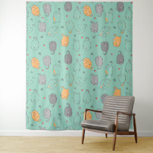 Tenture Motif de rêves de chat endormi mignon et cosy