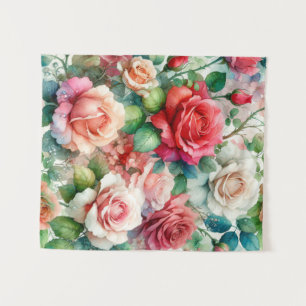 Tenture Motif de Rose lunatique
