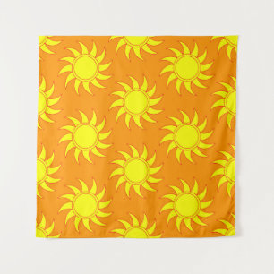 Tenture Motif de soleil impeccable. Doodle tiré à la main