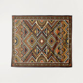 Tenture Motif de surface abstrait boho Ocbre noir (Devant (Horizontal))