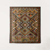 Tenture Motif de surface abstrait boho Ocbre noir (Devant)