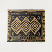 Tenture Motif de surface abstrait boho or noir (Devant (Horizontal))