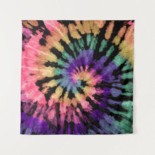 Tenture Motif de teinture. shibori arc-en-ciel dessiné à l