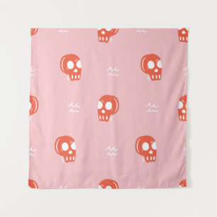 Tenture Motif de tête rouge vintage