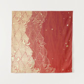 Tenture Motif de texture papier d'onde dorée (Devant (Horizontal))