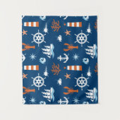 Tenture Motif de thème de mer (Devant)