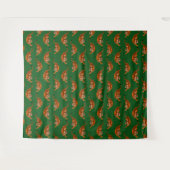 Tenture Motif de tigre avec fond vert (Devant (Horizontal))