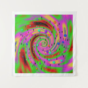 Tenture Motif de tornade coloré abstrait