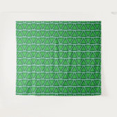 Tenture Motif de triangle vert à trois tons abstrait (Devant (Horizontal))