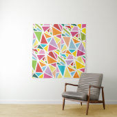 Tenture Motif de triangles colorés (En situation)