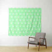 Tenture Motif de triangles de style Art Déco vert pastel (En situation (horizontale))