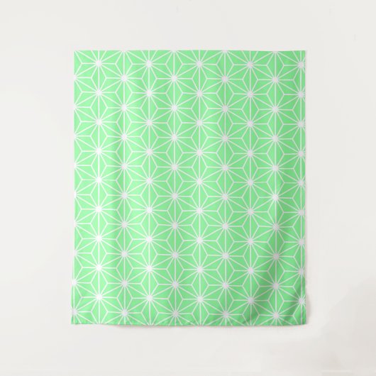 Tenture Motif de triangles de style Art Déco vert pastel (Devant)