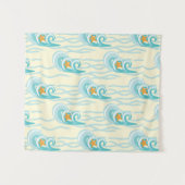 Tenture Motif de vagues mou (Devant (Horizontal))