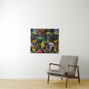 Tenture Motif de vie marine d'aquarelle