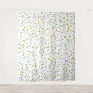 Tenture Motif de vigne botanique délicat multicolore paste