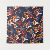 Tenture Motif d'enrobage de tissu d'illustration de champi (Devant (Horizontal))