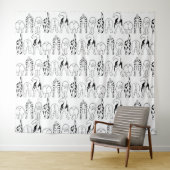 Tenture Motif des boutons de chien (En situation (horizontale))