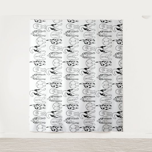 Tenture Motif des boutons de chien (Devant)