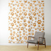 Tenture Motif des pattes de chien (En situation)