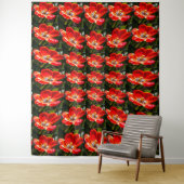 Tenture Motif des Tulipes rouges (En situation)