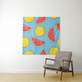 Tenture Motif d'été avec ananas et pastèque, ba (En situation)