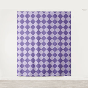 Tenture Motif diamant à carreaux violet