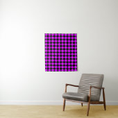 Tenture Motif diamant damier noir violet (En situation)