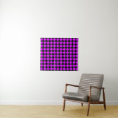 Tenture Motif Diamond de damier noir violet (En situation (horizontale))