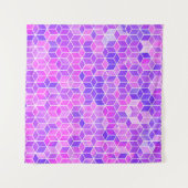 Tenture Motif d'illustration de l'hexagone aquarelle (Devant (Horizontal))