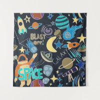Motif Doodle de l'espace extra-atmosphérique