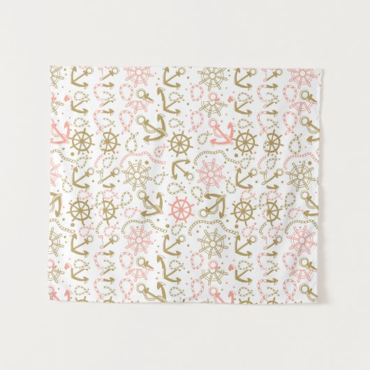 Tenture Motif d'or d'Ancre (Devant (Horizontal))