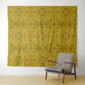 Tenture Motif doré jaune vigne sans couture de William Mor (En situation (horizontale))
