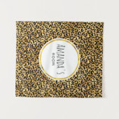 Tenture Motif Empreinte de léopard sauvage et exotique (Devant (Horizontal))