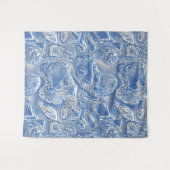 Tenture Motif en marbre bleu clair argenté (Devant (Horizontal))